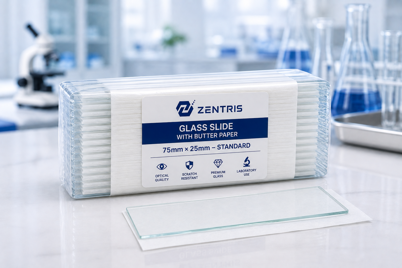 glass slide with butter paper (75mm × 25 mm – standard) product 11 glass slide with butter paper (75mm × 25 mm – standard) product 11