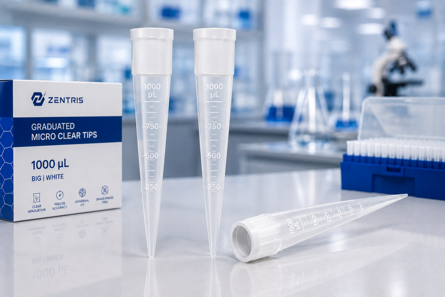 graduate microclear tips 1000ul (big, white) product 13 graduate microclear tips 1000ul (big, white) product 13