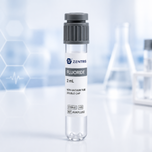 (non vacuum tube) fluoride 2ml – double cap